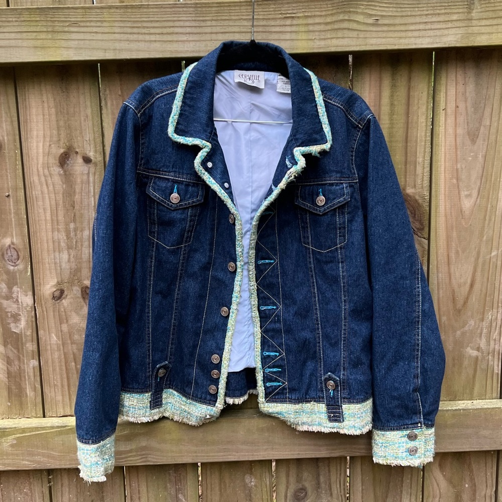 CERVELLE Jean Jacket with Detailing size Large